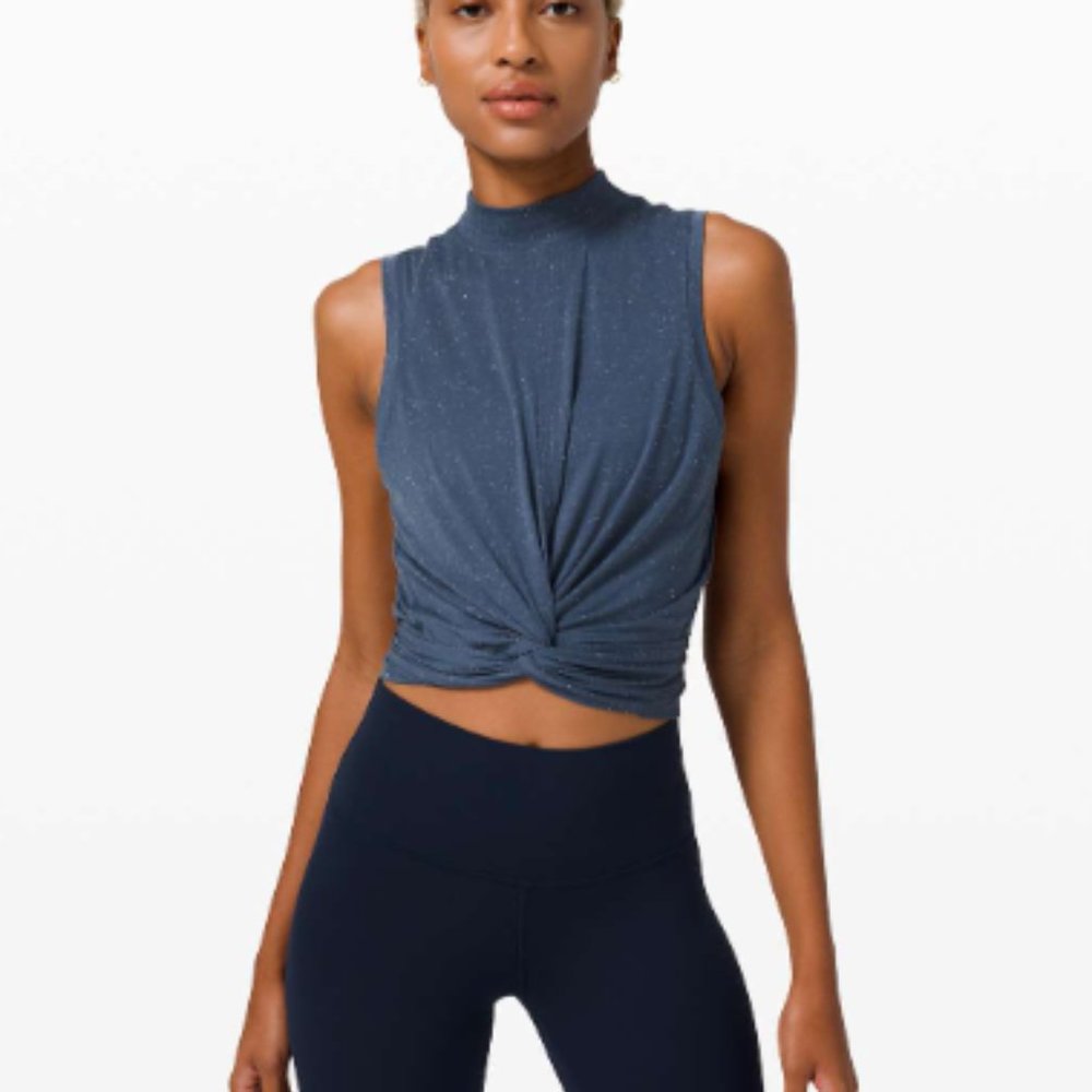 Lululemon 'Time to Restore' Mock Neck Tank - Size XS